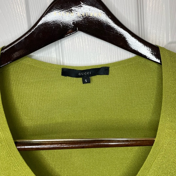 Vintage Y2K Green Gucci Silk Top Blouse size Small - Picture 2 of 9